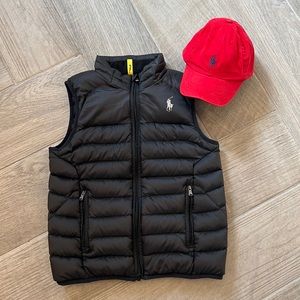Ralph Lauren vest and hat bundle